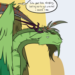 Size: 1280x1280 | Tagged: safe, artist:professor-ponyarity, oc, oc only, oc:rye, dragon, ambassador, annoyed, tumblr comic