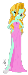 Size: 761x2048 | Tagged: safe, artist:ilaria122, lightning dust, equestria girls, alternate costumes, alternate hairstyle, beautiful, clothes, dress, equestria girls-ified, female, lightning babe, not a vector, out of character, simple background, solo, transparent background