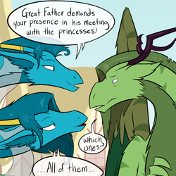 Size: 1280x1280 | Tagged: safe, artist:professor-ponyarity, oc, oc only, oc:rye, dragon, ambassador, dimar dragon, dragoness, female, tumblr comic