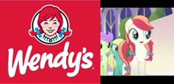 Size: 1092x528 | Tagged: safe, pony, my little pony: the movie, comparison, needs more jpeg, wendy's