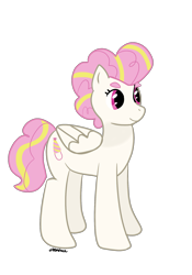 Size: 1359x1945 | Tagged: safe, artist:d00mface, oc, oc only, oc:wing ding, pegasus, pony, female, magical lesbian spawn, mare, offspring, parent:pinkie pie, parent:surprise, parents:pinkieprise, simple background, solo, transparent background