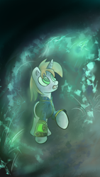 Size: 2126x3780 | Tagged: safe, artist:iiapiiiubbiu, oc, oc only, oc:littlepip, pony, unicorn, fallout equestria, clothes, fallout, fanfic, fanfic art, female, horn, mare, my little pony, pipbuck, solo, vault suit