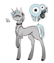 Size: 770x890 | Tagged: safe, artist:holoriot, oc, oc only, oc:echo (holoriot), pony, unicorn, male, raised hoof, reference sheet, solo, stallion