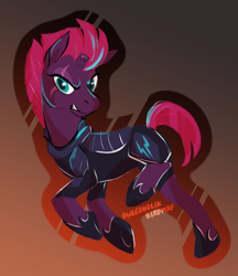 Size: 700x811 | Tagged: safe, artist:owlcoholik, tempest shadow, unicorn, my little pony: the movie, angry, armor, broken horn, eye scar, female, mare, scar, scowl, solo