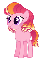 Size: 500x700 | Tagged: safe, artist:carouselunique, oc, oc only, oc:honeycrisp blossom, earth pony, pony, blank flank, blushing, female, freckles, mare, offspring, parent:big macintosh, parent:princess cadance, parents:cadmac, simple background, smiling, solo, transparent background