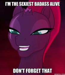 Size: 600x688 | Tagged: safe, edit, edited screencap, screencap, tempest shadow, my little pony: the movie, cropped, image macro, meme, sexiest pony alive