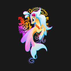 Size: 630x630 | Tagged: safe, artist:ii-art, princess skystar, seapony (g4), my little pony: the movie, black background, design, female, shirt design, simple background, solo