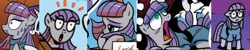 Size: 1600x317 | Tagged: safe, artist:brendahickey, edit, idw, maud pie, earth pony, pony, spoiler:comicff29, collage, comic, expressions, faic, off model, official comic