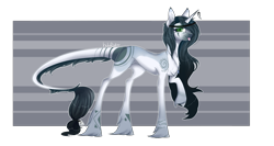 Size: 2671x1420 | Tagged: safe, artist:holoriot, oc, oc only, oc:yahaira featherbash, pony, unicorn, female, mare, raised hoof, solo, tongue out