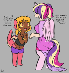 Size: 2580x2730 | Tagged: safe, artist:mt, oc, oc only, oc:gargle, oc:venus, satyr, male, offspring, parent:anon, parent:garble, parent:princess cadance, trap