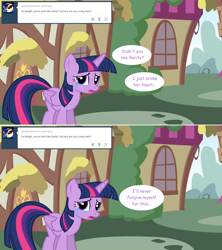 Size: 1280x1444 | Tagged: safe, artist:hakunohamikage, twilight sparkle, twilight sparkle (alicorn), alicorn, pony, ask, ask-princesssparkle, crying, solo, tumblr