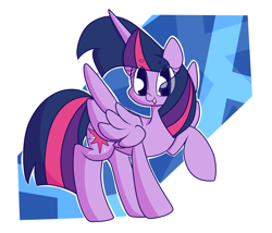 Size: 3500x3000 | Tagged: safe, artist:hedgehog-plant, twilight sparkle, twilight sparkle (alicorn), alicorn, pony, abstract background, female, mare, raised hoof, solo