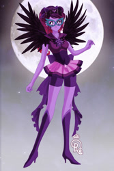 Size: 400x600 | Tagged: safe, artist:cobrawolf86, midnight sparkle, twilight sparkle, twilight sparkle (alicorn), alicorn, human, equestria girls, sailor senshi doll maker, solo