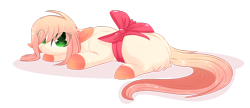 Size: 1024x443 | Tagged: safe, artist:little-sketches, oc, oc only, oc:akarui sakura, earth pony, pony, bow, cute, female, green eyes, looking at you, mare, prone, simple background, solo, transparent background