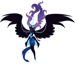 Size: 6955x6000 | Tagged: safe, artist:orin331, nightmare rarity, equestria girls, absurd resolution, clothes, female, midnight-ified, simple background, smiling, solo, transparent background