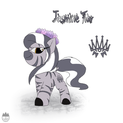 Size: 1400x1400 | Tagged: safe, artist:sanyo2100, diamond tiara, oc, oc:akinyi, oc:jasmine tiar, zebra, female, filly, fusion, solo