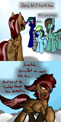Size: 1125x2250 | Tagged: safe, artist:conmanwolf, oc, oc only, oc:orion comet, pony, ask factory scootaloo, cloudsdale, comic