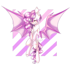 Size: 1657x1537 | Tagged: safe, artist:huirou, oc, oc only, oc:pillow cloud, bat pony, pony, button, female, mare, solo, spread wings, wings