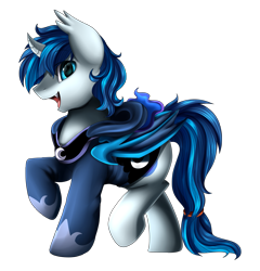 Size: 2279x2376 | Tagged: safe, artist:pridark, oc, oc only, alicorn, bat pony, bat pony alicorn, clothes, commission, hoodie, male, solo, stallion