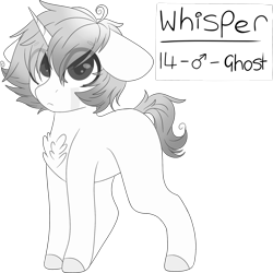 Size: 2048x2048 | Tagged: safe, artist:cinnamontee, oc, oc only, oc:whisper, ghost pony, pony, unicorn, colt, high res, male, reference sheet, simple background, solo, transparent background