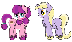 Size: 2152x1255 | Tagged: safe, artist:dinkyuniverse, dinky hooves, lily longsocks, chest fluff, crush, cute, dinkily, female, filly, happy, lesbian, romance, romantic, shipping, shipping fuel, smiling, unshorn fetlocks