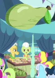 Size: 484x681 | Tagged: safe, screencap, cherry berry, daisy, flower wishes, grand pear, granny smith, linky, shoeshine, it isn't the mane thing about you, the perfect pear, continuity