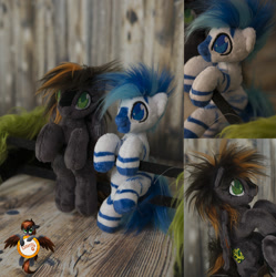 Size: 996x1000 | Tagged: safe, artist:essorille, oc, oc only, oc:acid, oc:cebrastian, pony, zebra, female, irl, male, mare, photo, plushie, stallion, zebra oc