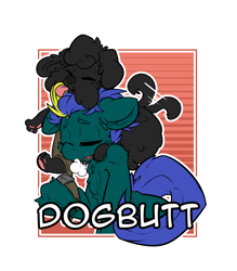 Size: 2100x2400 | Tagged: safe, artist:bbsartboutique, oc, oc only, dog, pony, badge, con badge, exhausted, leash