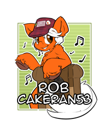 Size: 2100x2400 | Tagged: safe, artist:bbsartboutique, oc, oc only, earth pony, pony, badge, con badge, hat, music, radio, robcakeran53