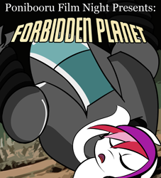 Size: 1000x1100 | Tagged: safe, artist:daisyhead, oc, oc only, oc:flicker, pony, forbidden planet, ponibooru film night