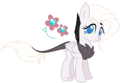 Size: 1024x704 | Tagged: safe, artist:nattela, oc, oc only, oc:soft skills, draconequus, pony, cutie mark, folded wings, simple background, swirly eyes, transparent background