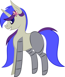 Size: 2778x3256 | Tagged: safe, artist:katishaa, oc, oc only, oc:katisha, pony, unicorn, amputee, female, high res, mare, prosthetic limb, prosthetics, simple background, solo, transparent background