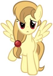 Size: 405x580 | Tagged: safe, artist:comfydove, oc, oc only, oc:alice goldenfeather, pegasus, pony, female, mare, simple background, solo, transparent background, vector