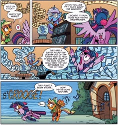 Size: 1113x1175 | Tagged: safe, artist:brendahickey, idw, applejack, twilight sparkle, twilight sparkle (alicorn), alicorn, earth pony, pony, spoiler:comic, spoiler:comicholiday2017, faic, windy the windigo, xk-class end-of-the-world scenario