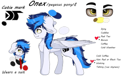 Size: 2149x1427 | Tagged: safe, artist:kindny-chan, oc, oc only, oc:onex, pegasus, pony, male, necktie, reference sheet, simple background, solo, stallion, transparent background