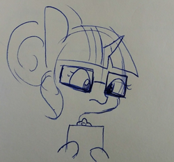 Size: 500x465 | Tagged: safe, artist:tjpones, derpibooru import, sci-twi, twilight sparkle, clipboard