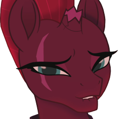 Size: 718x689 | Tagged: safe, fizzlepop berrytwist, tempest shadow, pony, my little pony: the movie, bedroom eyes, broken horn, eye scar, female, lip bite, looking at you, mare, scar, simple background, solo, stupid sexy tempest shadow, transparent background