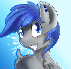 Size: 1280x1233 | Tagged: safe, artist:beardie, oc, oc only, oc:moonslurps(old version), bat pony, piercing, solo