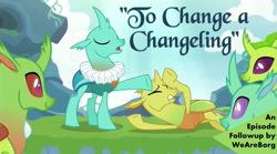 Size: 1266x704 | Tagged: safe, cornicle, changedling, changeling, to change a changeling, episode followup, ruff (clothing)