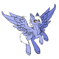 Size: 1000x1000 | Tagged: safe, artist:inspiredpixels, oc, oc only, oc:silver star, pegasus, pony, female, mare, simple background, solo, spread wings, transparent background, unshorn fetlocks, wings, ych result