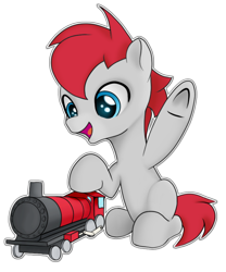 Size: 680x819 | Tagged: safe, artist:foal, train tracks (character), colt, male, simple background, train, transparent background