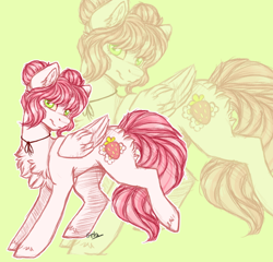 Size: 900x863 | Tagged: safe, artist:gela98, oc, oc only, pegasus, pony, cute, female, fullbody, pink, solo, zoom layer