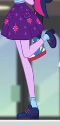 Size: 206x433 | Tagged: safe, screencap, sci-twi, twilight sparkle, better together, equestria girls, clothes, converse, cropped, legs, pictures of legs, raised leg, shoes, skirt, socks