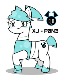 Size: 1000x1261 | Tagged: safe, artist:potatobug, derpibooru exclusive, pony, robot, robot pony, jenny wakeman, my life as a teenage robot, ponified, solo