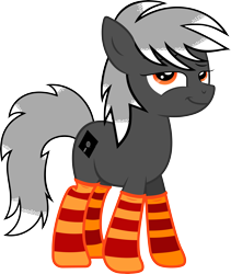 Size: 8000x9472 | Tagged: safe, artist:floppychiptunes, oc, oc only, oc:floppy chiptunes, earth pony, pony, absurd resolution, clothes, female, mare, simple background, socks, solo, striped socks, transparent background, vector