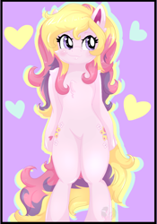 Size: 838x1200 | Tagged: safe, artist:diamondsparkle7, fluttershy (g3), pony, g3, bipedal, cute, g3 to g4, g3betes, generation leap, heart eyes, shyabetes, solo, wingding eyes