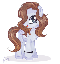 Size: 1600x1709 | Tagged: safe, artist:waterz-colrxz, oc, oc only, oc:penny, pegasus, pony, female, hair over one eye, mare, solo