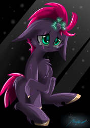 Size: 2894x4093 | Tagged: safe, artist:alexbluebird, tempest shadow, pony, my little pony: the movie, cheek fluff, chest fluff, floppy ears, solo, speedpaint