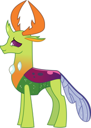 Size: 2617x3670 | Tagged: safe, artist:sketchmcreations, thorax, changedling, changeling, triple threat, king thorax, simple background, smiling, solo, transparent background, vector