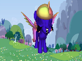 Size: 160x120 | Tagged: safe, artist:xribbon-candyx, oc, oc only, alicorn, pony creator, 3d, alicorn oc, ponylumen, solo